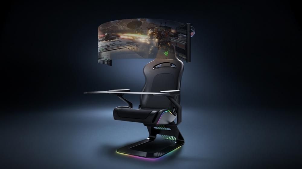 雷蛇展示定义级游戏椅：内置 60 英寸环绕屏   RGB 照明