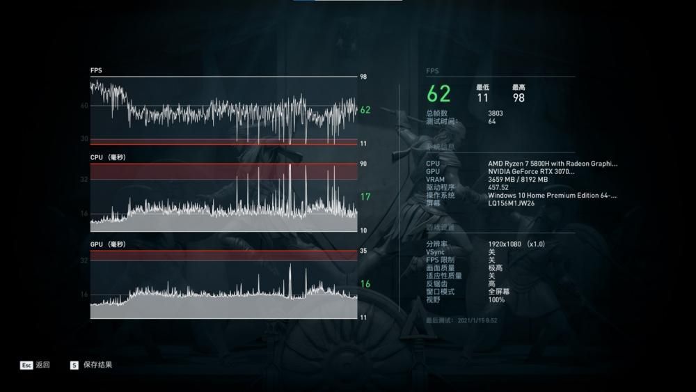 补齐短板性能腾飞，先发 RTX3070 AMD5800H 的asus天选 2 感受测评