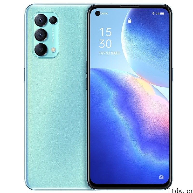 OPPO Reno5 K 上架：拆换为骁龙 750G 芯片，适用 65W 快充