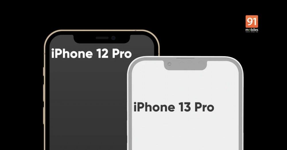 iPhone iPhone 13 Pro 全新渲染图：刘海更小，后置三摄模块更大