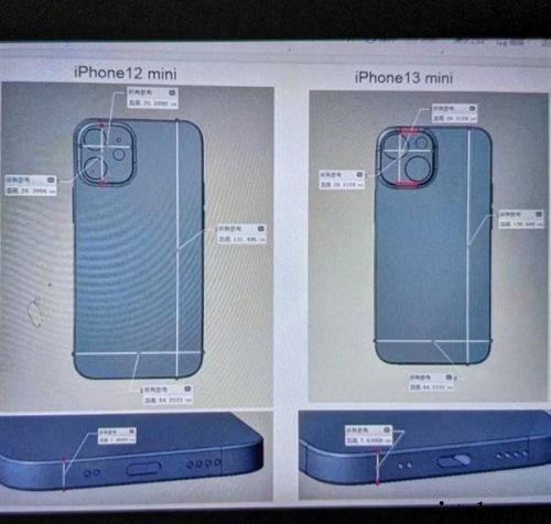 疑似iPhone iPhone 13 mini 原型机曝光：后置照相机模组排布方法转变