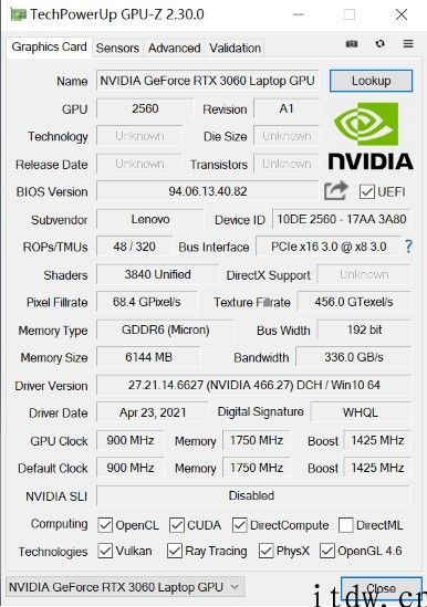 【IT之家评测室】满血 RTX 3060 笔记本电脑 GPU 主要表现怎样？拯救者 R9000P 实测