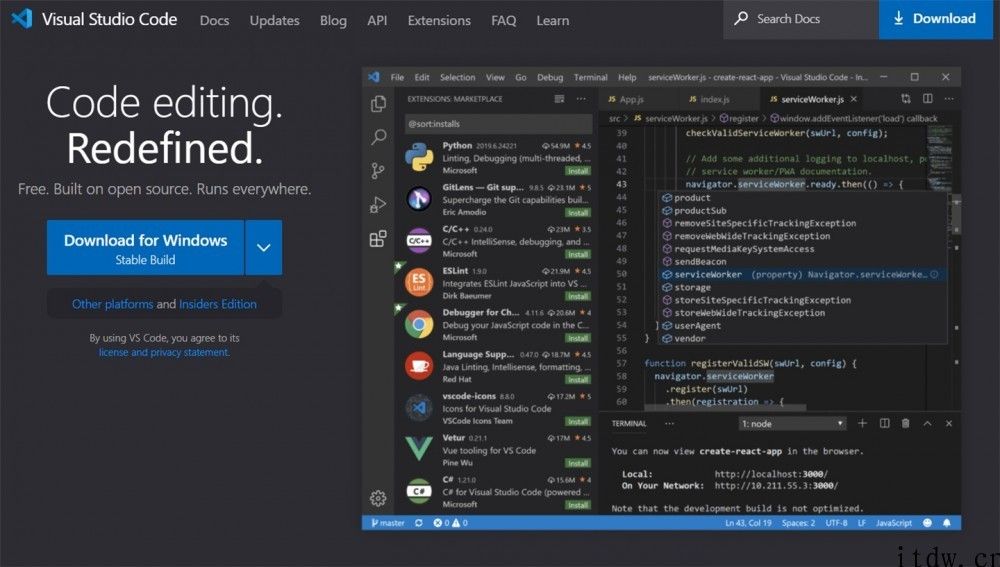 微软公司：VS Code 是性能和体验最好是的 Python 代码编辑器