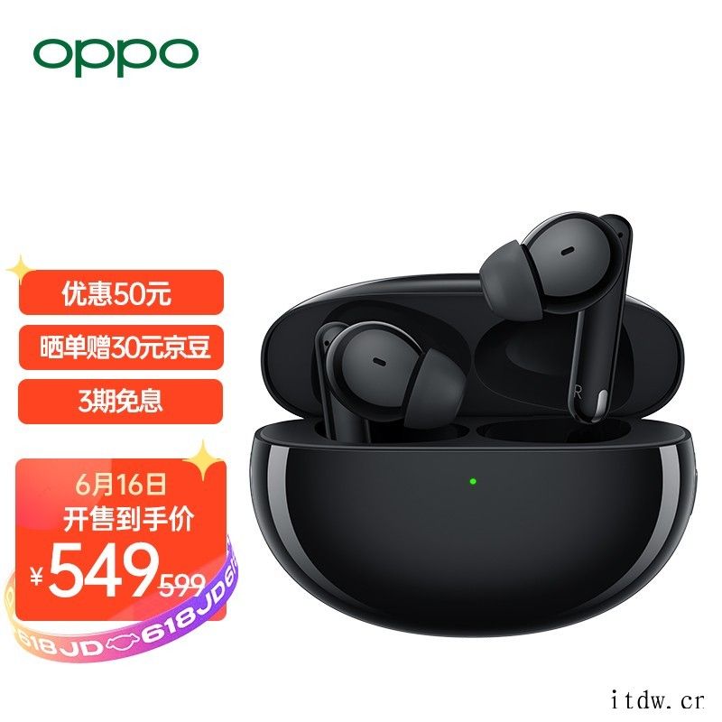 OPPO Enco Free2 真无线降噪耳机极夜黑版正式开