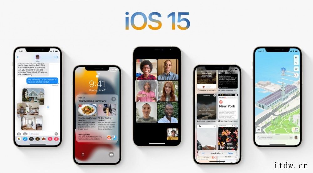 苹果 iOS 15 重新设计 iPhone 激活界面:毛玻璃