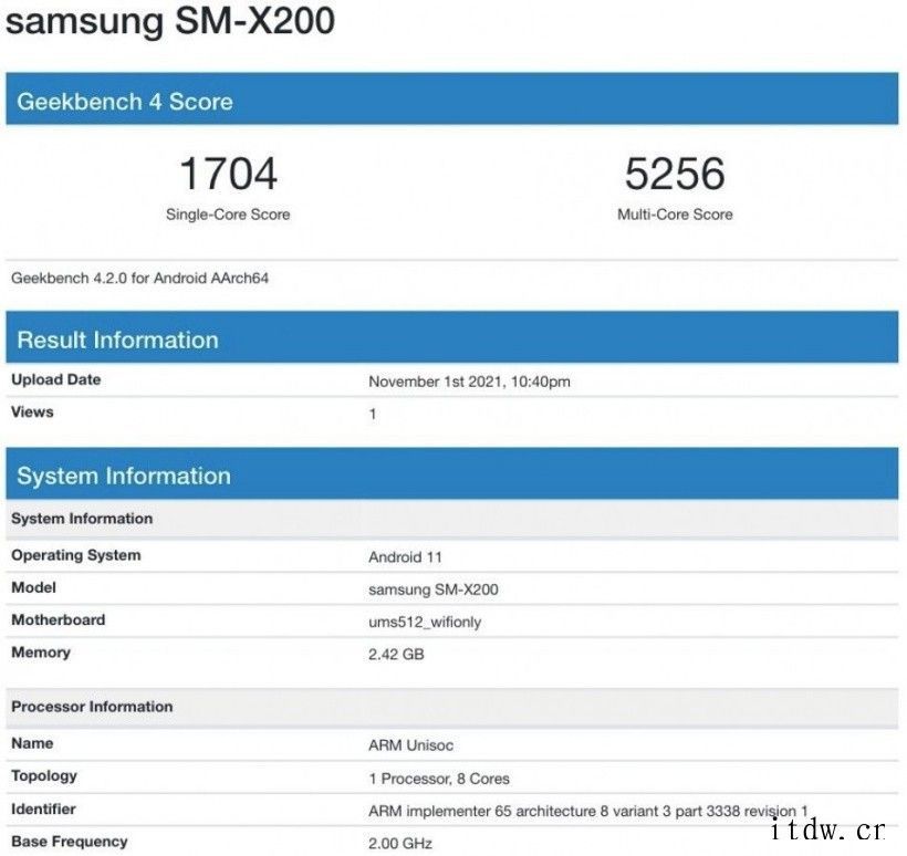 三星 Galaxy Tab A8 2021 平板现身 Gee