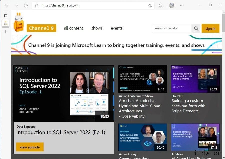 微软宣布:Channel 9 网站内容将迁移到 Micros