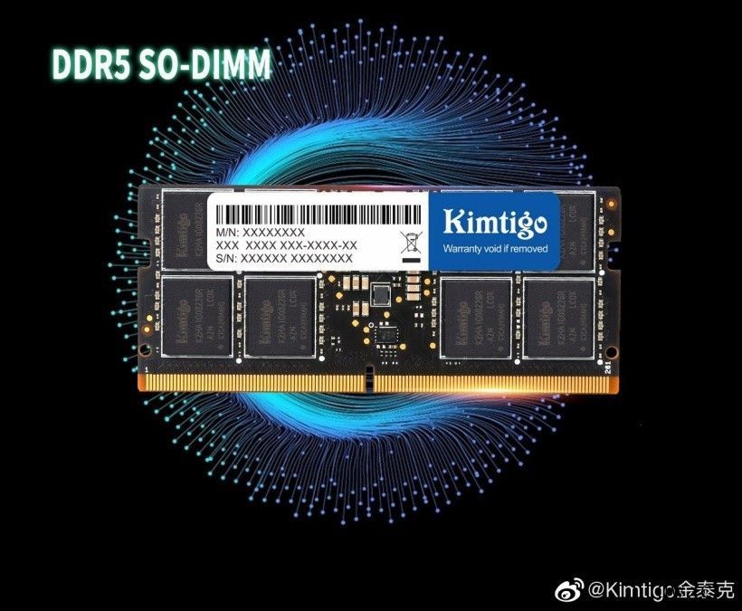 金泰克发布笔记本 DDR5 内存,可超频至 5600MHz