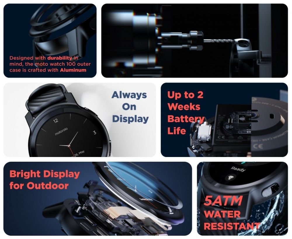 摩托罗拉 Moto Watch 100 发布:搭载自研 Mo