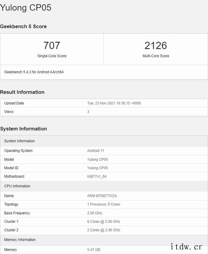 酷派 COOL 20 Pro 跑分出炉:搭载天玑 900 芯