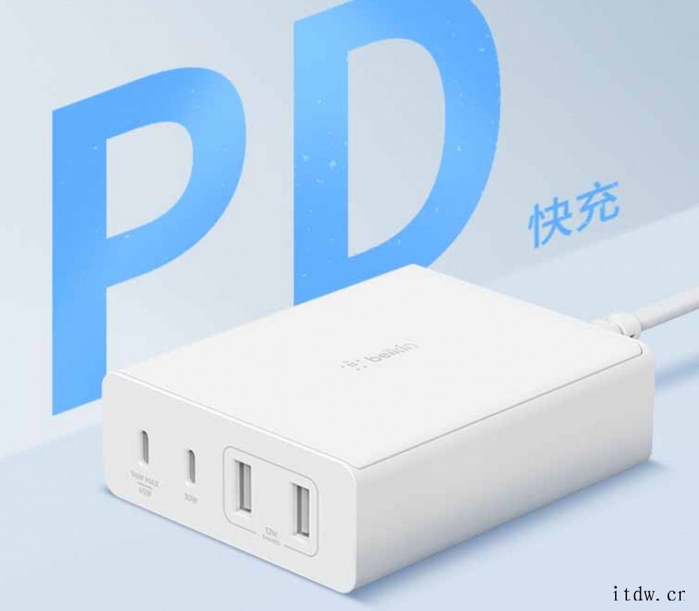 贝尔金推出 108W 四口 GaN 充电器,单口最高 96W