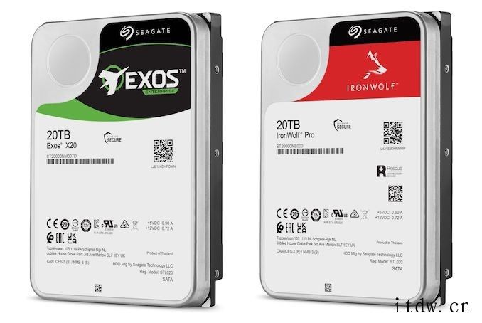 希捷量产出货 20TB 硬盘,Exos X20 与 Iron