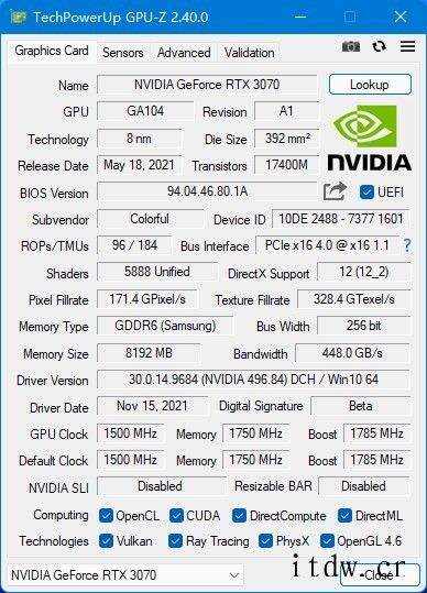 【IT之家评测室】iGame GeForce RTX 307