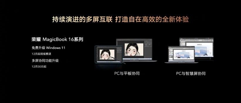 荣耀 MagicBook 16 系列年底全面升级 可与 X3