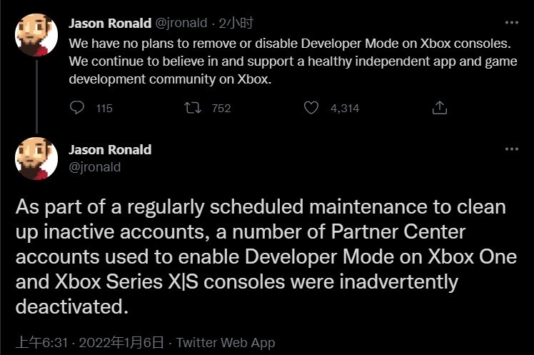 部分 Xbox 开发者账户被禁用,微软:纯属意外,不是为了打