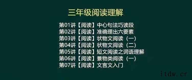 作文及阅读理解1~6年级学习视频