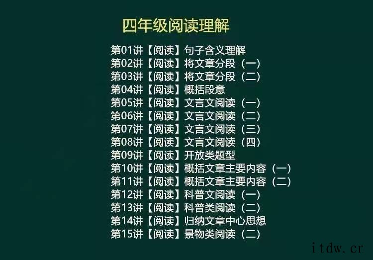 作文及阅读理解1~6年级学习视频