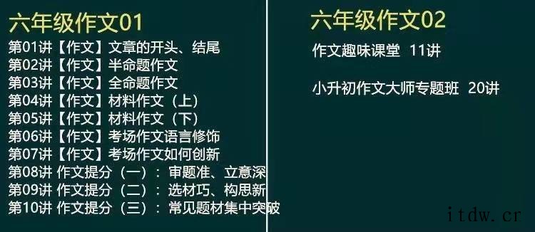 作文及阅读理解1~6年级学习视频