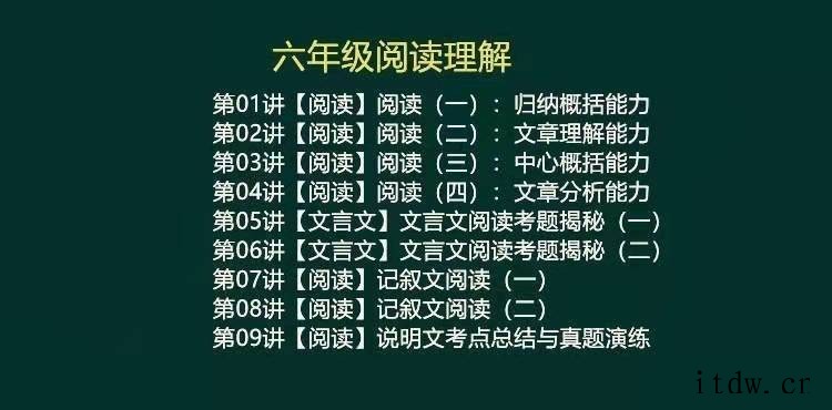 作文及阅读理解1~6年级学习视频