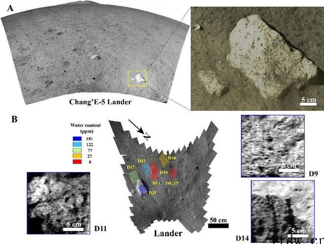 嫦娥五号揭示着陆区月表水含量:1 吨月壤约有 120 克水