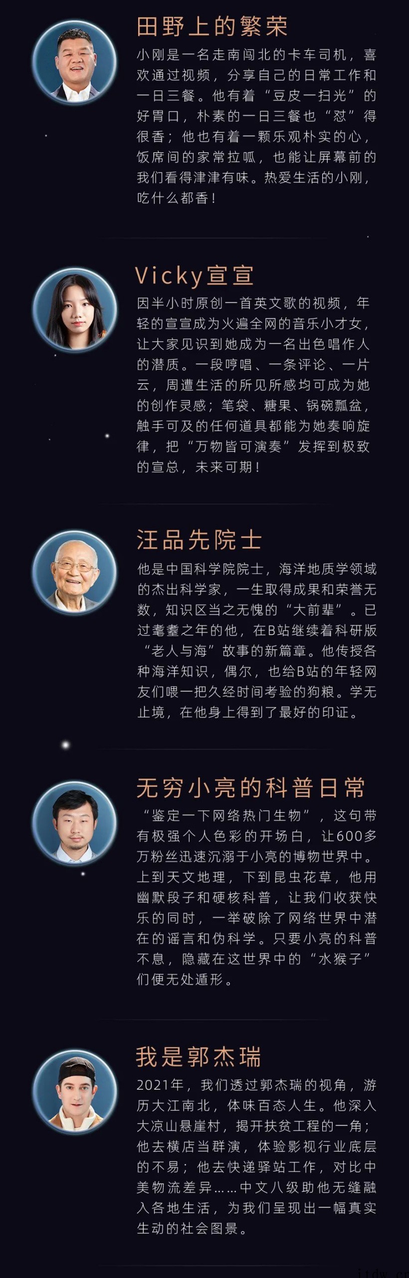 2021 年B站百大 UP 主名单正式公布