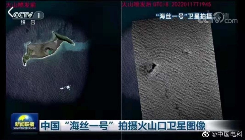 我国“海丝一号”卫星助力汤加救灾,全球率先拍摄完成火山喷发灾