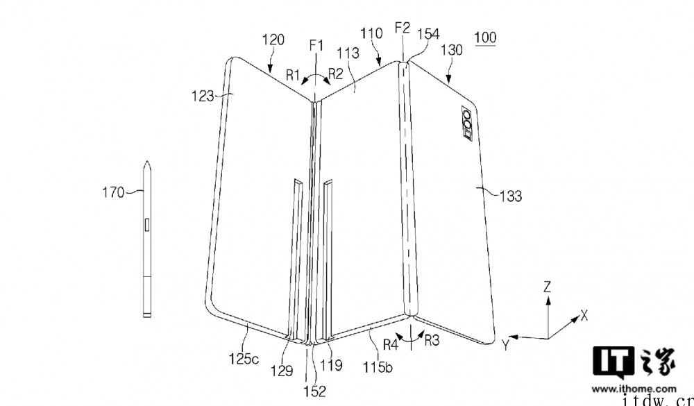 三星Galaxy 双折叠屏手机专利曝光:“Z”形折叠,集成 