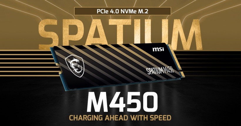 微星发布 SPATIUM M450 SSD,最高 3600 