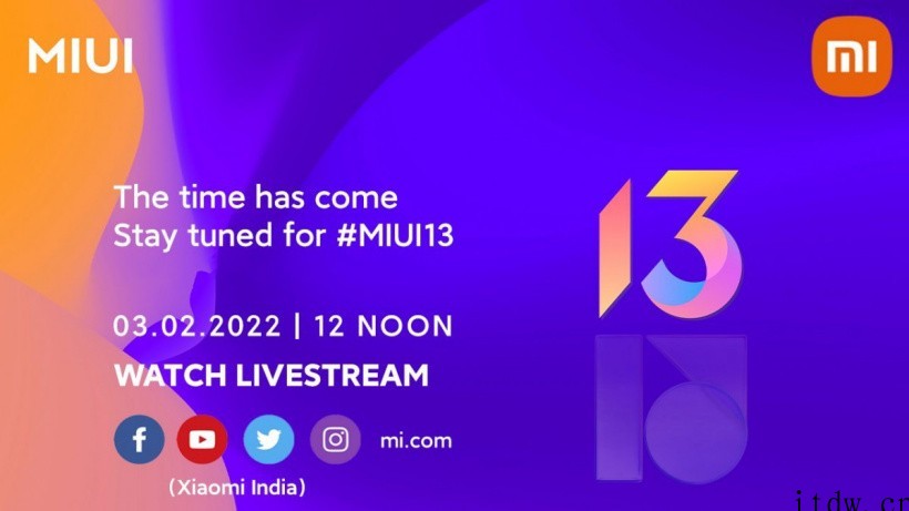 Hello India Mi Fans:小米 MIUI 13