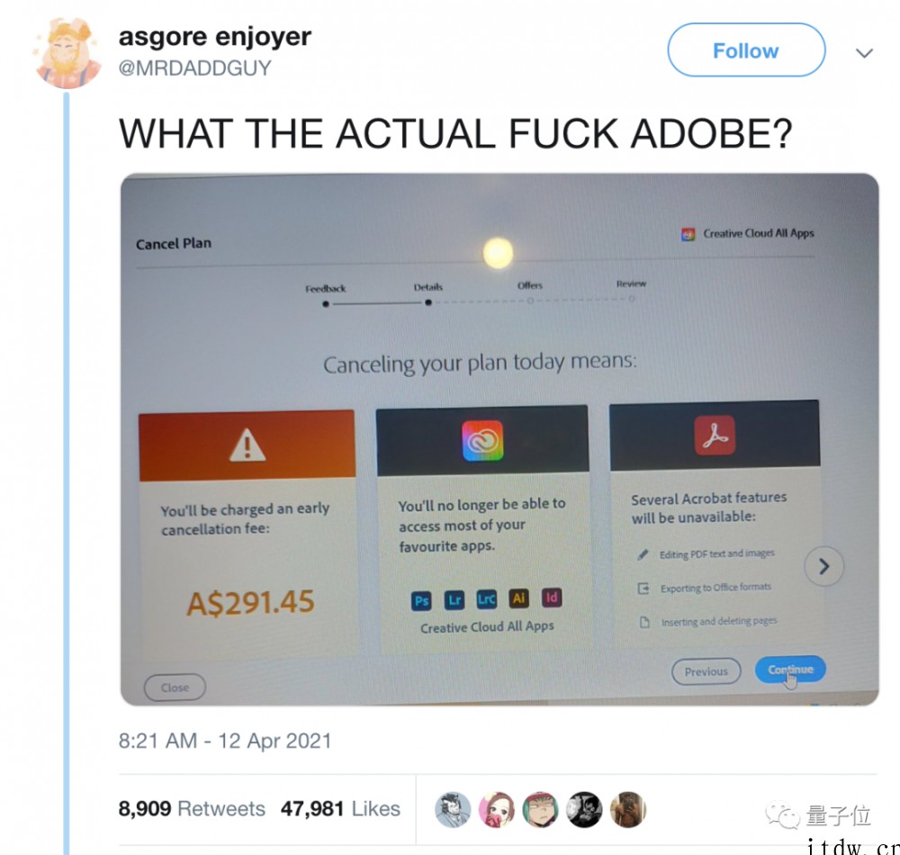 Adobe 奇葩续费机制被网友狂喷:一不留神就扣 2500,