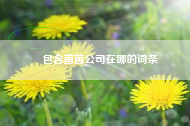 包含茵茵公司在哪的词条