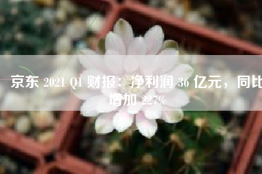 京东 2021 Q1 财报：净利润 36 亿元，同比增加 227%