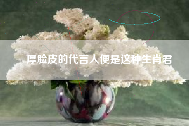 厚脸皮的代言人便是这种生肖君