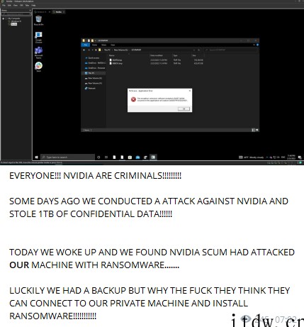 受到勒索软件攻击之后,消息称英伟达把黑客黑了
