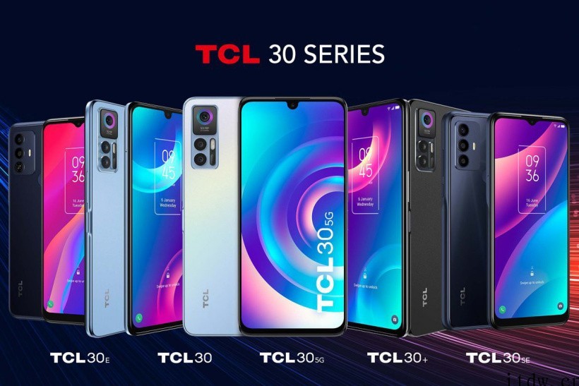 TCL 发布 5 款 30 系列手机,起售价 139 欧元