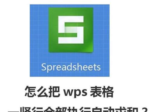 怎么把wps表格一竖行全部执行自动求和？