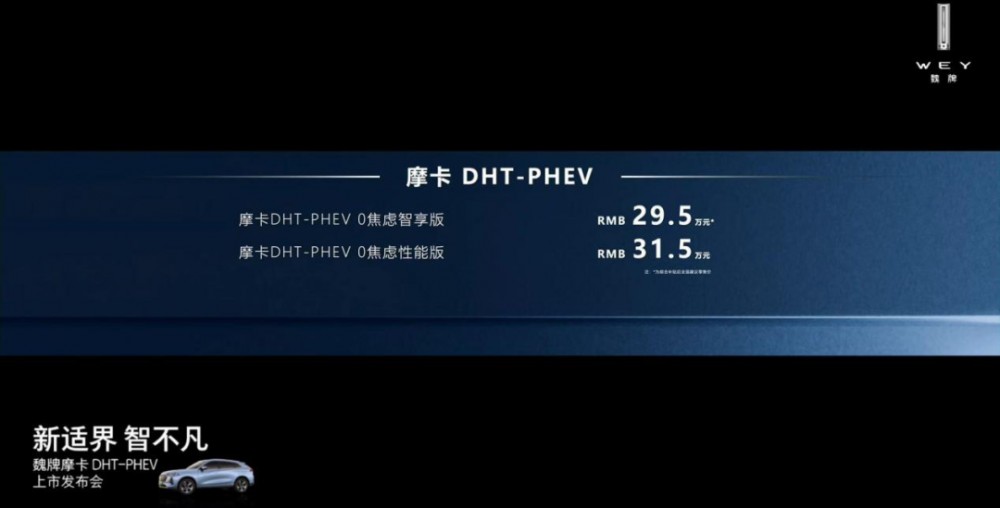 29.5万元起,长城汽车魏牌摩卡 DHT