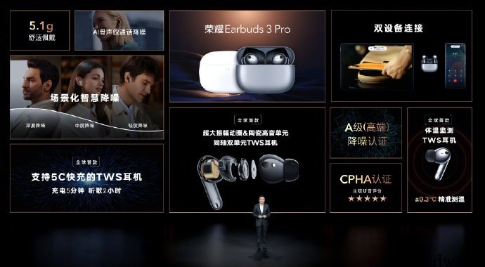 899元,荣耀 Earbuds 3 Pro 无线耳机正式发布