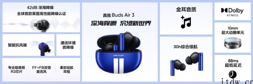 realme Buds Air3 真无线耳机发布:搭载深海降