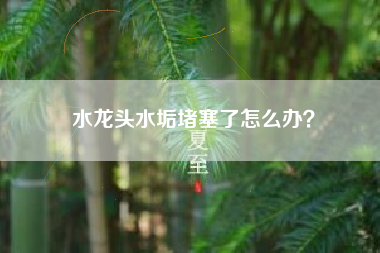 水龙头水垢堵塞了怎么办？