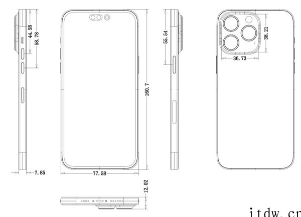 苹果 iPhone 14 Pro 新爆料展示图:感叹号挖孔屏