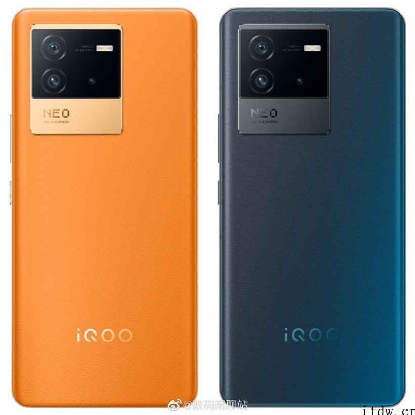 iQOO Neo6 官方渲染图曝光:提供朋克素皮和黑爵 AG