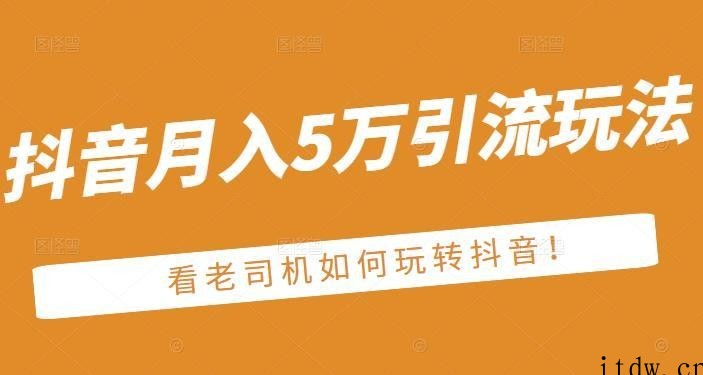 老古董·抖音月入5万引流玩法