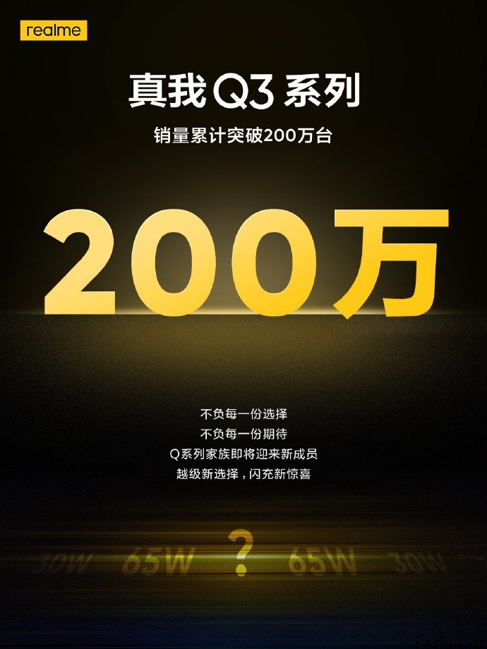 新成员 Q5 将至,realme 真我 Q3 系列累计销量突