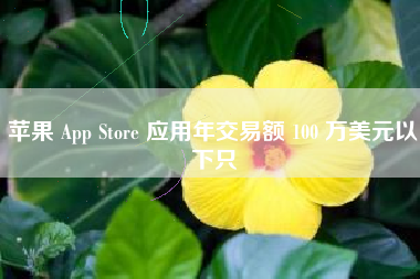 苹果 App Store 应用年交易额 100 万美元以下只