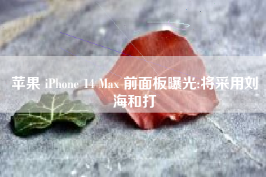 苹果 iPhone 14 Max 前面板曝光:将采用刘海和打