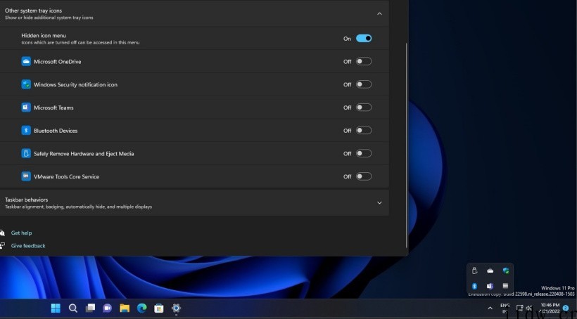 微软放弃 Win11 任务栏平板用户界面,但系统托盘应用拖放