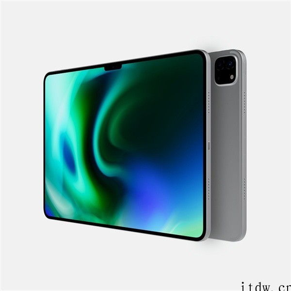 苹果 iPad Pro 2022 最新渲染图曝光:采用四边窄