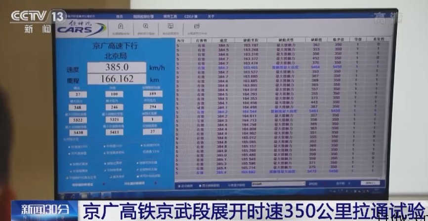 京广高铁京武段时速实现 350 公里,6 月 20 日起北京