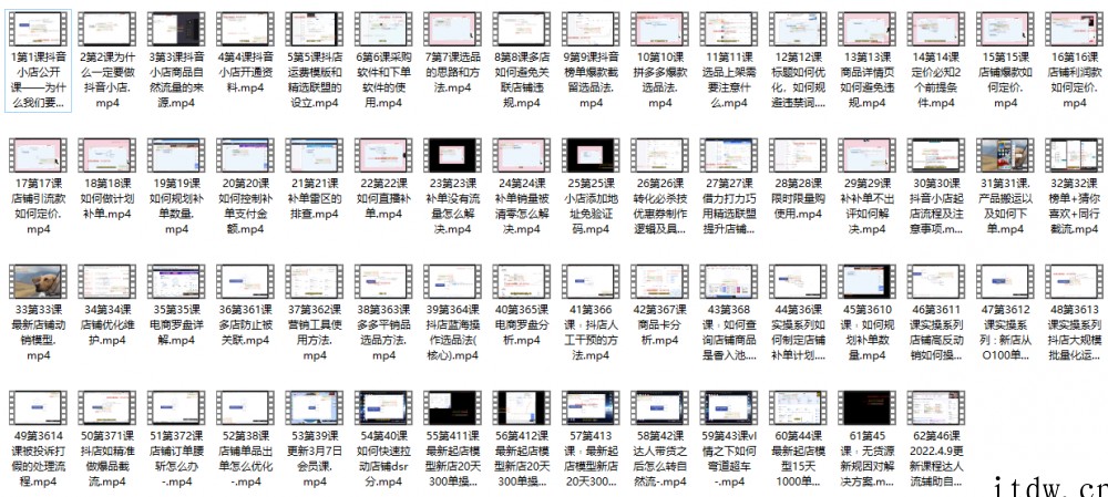 顽石电商·抖店高阶运营全流程，价值6980元